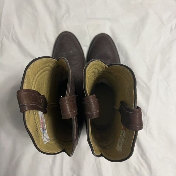 Carter's Handmade Boots Men's Size 8.5C Tatanka Chocolate Buffalo Leather Boots. - Picture 5 of 9